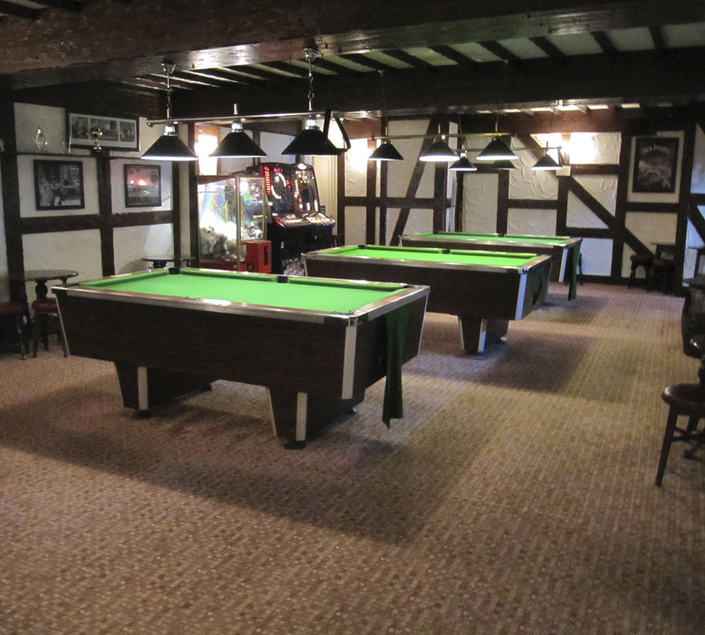 Pool tables in our Bar